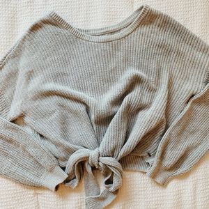 Hollister Tie Cropped Sweater